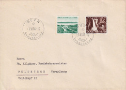 ET Brief  "Pro Patria  (Lac De Neuchâtel/Suze Schüss)"         1954 - Briefe U. Dokumente