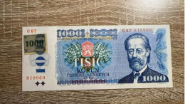 Czech Republic，1000 Korun，1993，pick 3a，GEM UNC Condition - Tchéquie