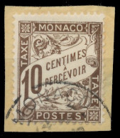 MONACO PORTOMARKEN Nr 7 Gestempelt Briefstück X3BA47E - Segnatasse