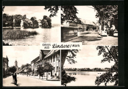 AK Lindow /Mark, Am Witzsee, Blick Zum Kloster, Marktplatz, Strasse Des Friedens - Lindow
