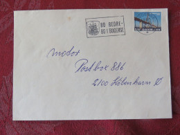 Denmark 1985 Cover From Bogense To Kobenhavn  - Faro Bridge - Ship Cancel - Ship Label On Back - Covers & Documents