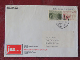 Denmark 1985 Cover From Kobenhavn To Vesttyskland  - Street Scene Painting By Eckersberg - Elderly - Old People - Covers & Documents