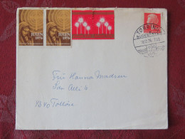 Denmark 1976 Cover From Torring To Tollose - Queen Margarethe - Christmas Label Lights Nativity - Fish Cancel - Covers & Documents