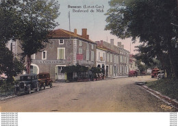 A11-47) DAMAZAN -  BOULEVARD DU MIDI  - HOTEL CAFE DU MIDI - ( COLORISEE - 2 SCANS ) - Damazan