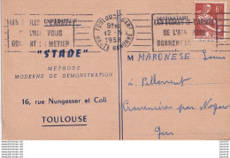 O8-32) NOGARO - MARDI 20 /5/1958 - SALLE DES FETES " STADE " TOULOUSE METHODE MODERNE DE DEMONSTRATION - ( 2 SCANS ) - Nogaro