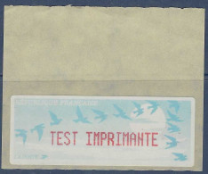 Vignette De Test D'imprimante D'un Distributeur LISA - Atm - 1990 Type « Oiseaux De Jubert »