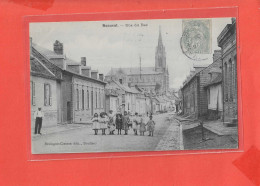 80 BEAUVAL Cpa Animée Rue Du Bac      Edit Boulogne Cresson - Beauval