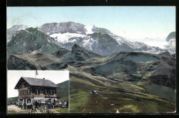 AK Adelboden-Lenk, Hotel Restaurant Hahnenmoospass, Bergpanorama - Adelboden