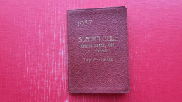 Zapuze-Lesce.Slavko Bole,tovarna Sukna,odej In Pletenin.Koledar Za Leto 1937 - Small : 1921-40