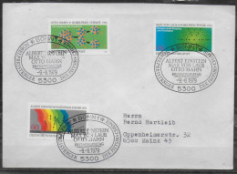 ALLEMAGNE  FDC  1979  Prix Nobel  Physique Albert Einstein Otto Hahn Max Von Laue - Physics
