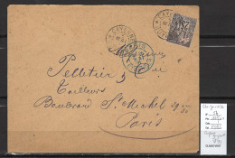 Guyane - Cayenne - Yvert 54 - Alphée Dubois  25 Cts Pour Paris - 1891 - Alphée Dubois