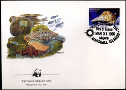 Marshall Islands - FDC - Schelpen / Triton's Trumpet - FDC
