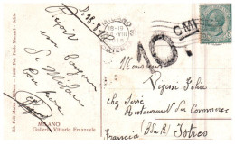 ITALIE  C P  Griffe  10cmi  Envoyée à ISTRES - Postage Due