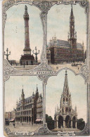 AQUA PHOTO -BRUXELLES BRUSSEL COLONNE DU CONGRES-HOTEL DE VILLE-MONUMENT LEOPOLD I-MAISON DU ROI - Mehransichten, Panoramakarten