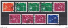 SVIZZERA:  1952  TELECOMUNICAZIONI  -  9  VAL. RIPETUTI  US. -  YV/TELL. 517/20 - Gebraucht
