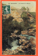 18751 / Carte Toilée BOURGANEUF Creuse Gorges De LA MOURNE 1908 à SOUCHAL Café Des Milles Colonnes Aubusson-MALIVERT 85 - Bourganeuf