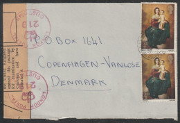 Großbritannien: 1967,  Zensurbrief In MeF, Mi. Nr. 475, 4 P. Weihnachten Nach Kopenhagen.  Tagesstpl. - Covers & Documents