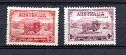 Australia 1934 Old 9 P. Sheap/John Macarthur Stamp (Michel 123+125) Nice MLH - Nuovi