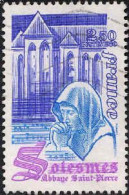 France Poste Obl Yv:2112 Mi:2221 Solesmes Abbaye St-Pierre (Lign.Ondulées) - Abbeys & Monasteries