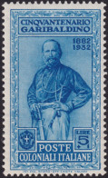 Italian Colonies 1932 #22 Vf-mnh 5L+1L Deep Blue - General Issues