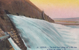 ASSUAN. - The Great Dam Letting Out 31,880 Tons Of Water Per  Minute. - Assuan