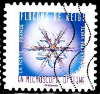 France Poste AA Obl Yv:1639 Mi:7183 Flocons De Neige En Microscopie Optique (Lign.Ondulées) - Acqua