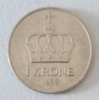 Norway, Year 1988, Used; 1 Krone - Norvège