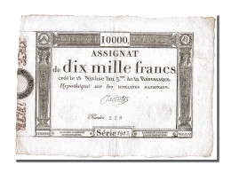 France, 10,000 Francs, 1915, TTB, PMG, XF40 - Assignats