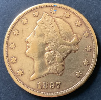 Monnaies , Etats-Unis , Émissions Fédérales  Gold (Or) , 20$ - Double Eagles - 1877-1901: Coronet Head (Tête Couronnée) - 20$ - Double Eagles - 1877-1901: Coronet Head  (Testa Coronata)