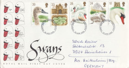 FDC GREAT BRITAIN 1426-1430 - Cisnes