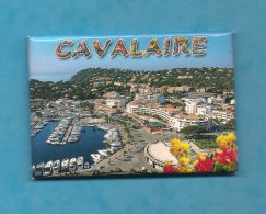 Magnet Plat - Aimant De Frigo Ou De Tableau - Cavalaire - 83 - Var - Port - Fleurs - Plage - Tourism