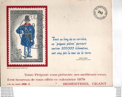 Almanach Des P.T.T.  PAS DE CALAIS 1978  .  Préposé Piéton ... SEMESTRIEL GEANT . - Big : 1971-80