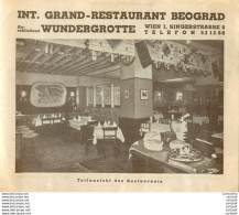 GRAND RESTAURANT BEOGRAD . WUNDENGROTTE .  WIEN SINGERSTRASSE . Jugoslawisches Orchester . - Oostenrijk