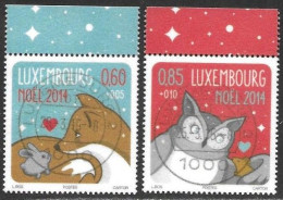 Luxembourg Luxemburg 2014 Bienfaisance Welfare Wohlfahrt Christmas Noel Weihnachten Mi.no. 2026-27 Used Obliteré - Used Stamps
