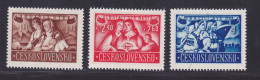 TCHECOSLOVAQUIE N°  433 à 435 ** MNH Neufs Sans Charnière, TB (D1187) Rapatriés Slovaques - 1946 - Ungebraucht