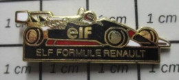 816b Pin's Pins / Beau Et Rare / SPORTS / AUTOMOBILE ELF FORMULE RENAULT VOITURE ROUGE ET NOIRE - Automovilismo - F1