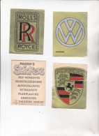 3  ADESIVI  :    ROLLS  ROYCE  +  VOLKWAGEN  + PORSCHE - Automovilismo - F1