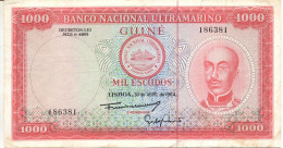 GUINEA-BISSAU PORTUGAL 1.000$00 ESCUDOS 30/04/1964 - Guinea-Bissau