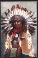 Künstler-AK Indianer Chief Yellow Horn - Native Americans