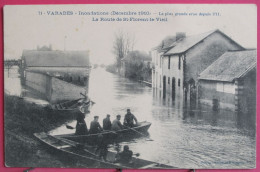 Visuel Très Peu Courant - 44 - Varades - Inondations Décembre 1910 - La Route De St Florent Le Vieil - Varades