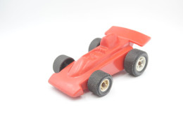 Vintage VINYL TOY CAR : Maker VIKINGPLAST SWEDEN -  Red Formula 1 Racing  9.00cm - 1960's - Rubber - Other & Unclassified