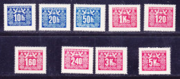 TCHECOSLOVAQUIE TAXE N°   67 à 71, 73, 75 à 77 ** MNH Neufs Sans Charnière, B/TB (D1190) 1946-48 - Portomarken