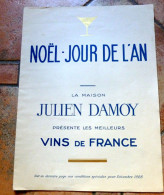 Publicité Maison JULIEN DAMOY - VINS De FRANCE 1928, Noël - Jour De L'An - Wine