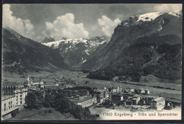 AK Engelberg, Ortsansicht Mit Titlis Und Spannörter - Engelberg