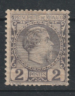 Prince Charles III - MONACO - 1885 - Y&T 2 - Neuf Avec Charnière / MH - - Ongebruikt