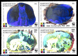 Kyrgyzstan 2011 50 Years WWF, Overprint 4v [+], Mint NH, Nature - Various - Animals (others & Mixed) - World Wildlife .. - Hologrammes