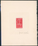 Andorre - épreuve D'artiste Signée Type EUROPA (1966, Yv N°178) En Orange. Superbe - Autres & Non Classés
