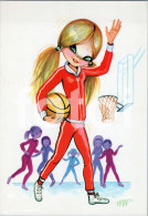 BASKETBALL GIRL JEUNE FEMME SPORTS Postcard - Basketball