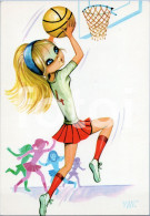 BASKETBALL GIRL JEUNE FEMME SPORTS Postcard - Basketball
