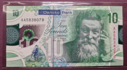 UK Northern Ireland 10 Pounds 2017 AUNC P-W214 < Danske Bank > Polymer - 5 Pounds